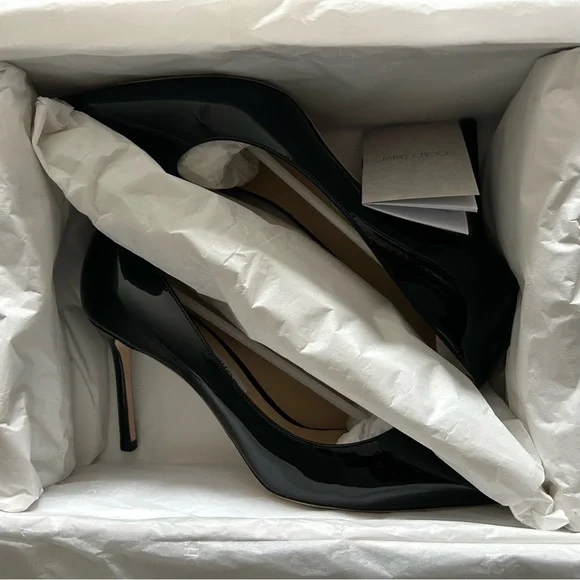 Jimmy Choo Romy Black Patent Leather Women's Pumps - Picture 4 of 8